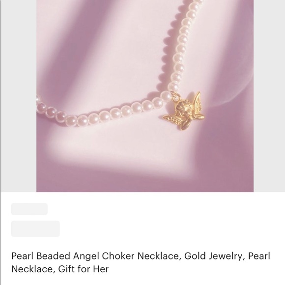 Angel Charm Pearl Necklace - Picture 4 of 4